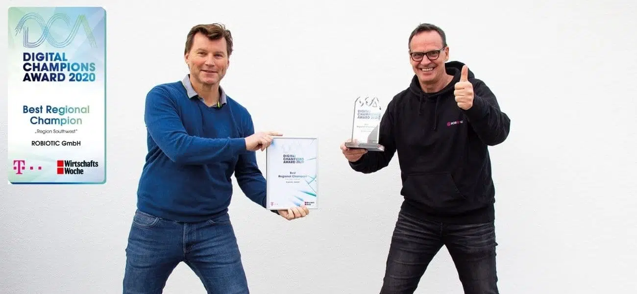 ROBIOTIC GmbH gewinnt „Digital Champions Award 2020 Southwest” und ist “Best Regional Champion”