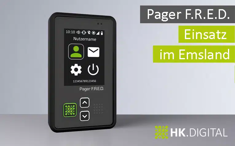 Neues digitales Notfallalarmierungssystem: HK.DIGITAL liefert 2400 Pager F.R.E.D. an Emsländer Feuerwehren und Rettungsdienste