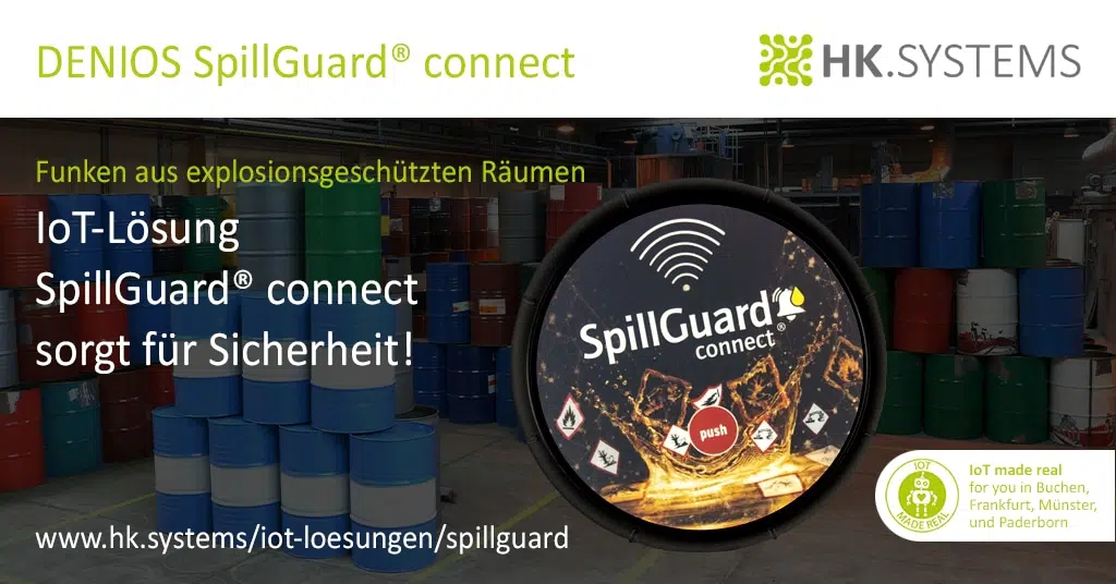 Funken aus explosionsgeschützten Räumen: IoT-Lösung SpillGuard® connect sorgt für Sicherheit!